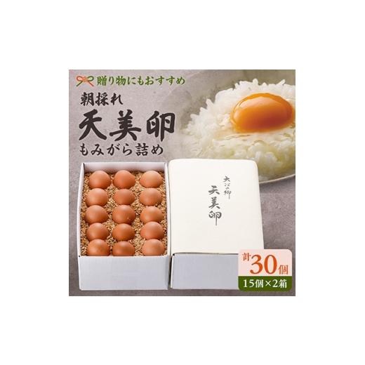 ふるさと納税 卵(鶏、烏骨鶏等) 鳥取県 智頭町 天美卵もみがら詰め30個 1571307