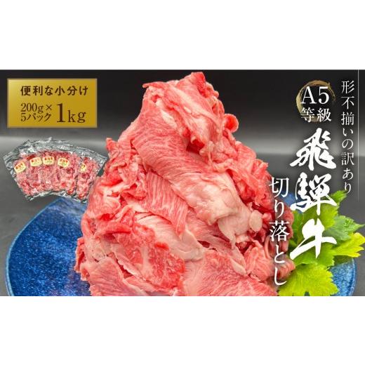 ふるさと納税 牛肉 岐阜県 高山市 形不揃い訳あり A5等級飛騨牛 こま切れ 切り落とし1kg(200g×5パック)| 訳あり 牛肉 便利なこま肉 肉じゃが 小分け 肉料…