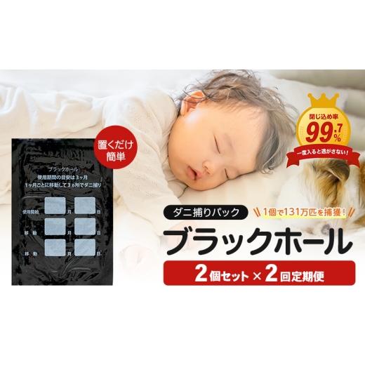 ふるさと納税 雑貨・日用品 大阪府 柏原市 2回定期便 特許取得 ダニ捕りパック ブラックホール 2個入 独自の閉じ込め構造でダニを捕獲|ダニ取りシート ダニ…
