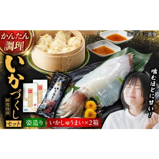 ふるさと納税 惣菜・レトルト 冷凍 佐賀県 - 呼子萬坊 いかしゅうまい・剣先いかの姿造りセット（CAS冷凍） ／ イカ 烏賊 活き造りしゅうまい 詰め合わせ ／ …_1