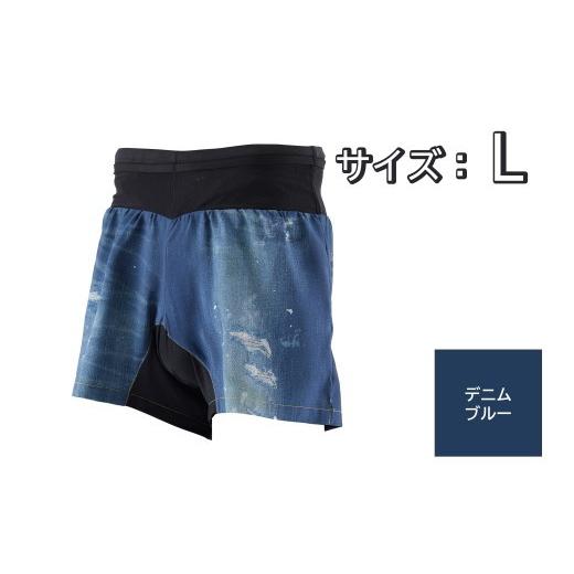 ふるさと納税 スポーツ・アウトドア 埼玉県 富士見市 WILD DRY DENIM V ランニングパンツ PM6ポケット ショート 7inch(レディース)デニムブルーL[TRP5009S-…