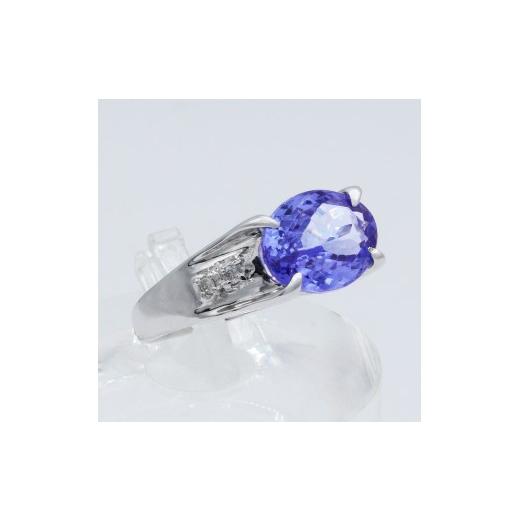 ふるさと納税 アクセサリー リング 山梨県 甲斐市 タンザナイト リング 2.0ct Ag900 Pt100 （161195-t） (BR-103)の画像