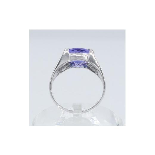 ふるさと納税 アクセサリー リング 山梨県 甲斐市 タンザナイト リング 2.0ct Ag900 Pt100 （161195-t） (BR-103)の画像