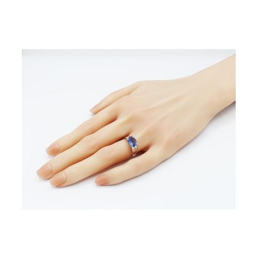 ふるさと納税 アクセサリー リング 山梨県 甲斐市 タンザナイト リング 2.0ct Ag900 Pt100 （161195-t） (BR-103)の画像