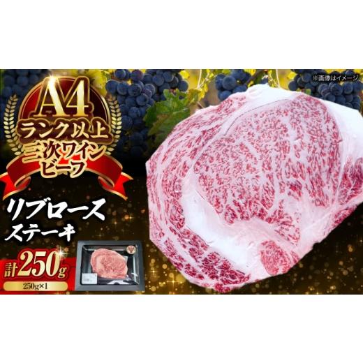 ふるさと納税 牛肉 ロース 広島県 三次市 お中元ギフト対象 肉 三次ワインビーフ リブロース ステーキ 250g (250g×1枚) 厚切り 黒毛和牛 サーロイン お肉 …