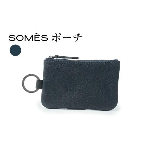ふるさと納税 小物 北海道 砂川市 SOMES ポーチ TT-69 ネイビー ソメスサドル 北海道 砂川市 12260987 小物入れ カラビナ付き カラビナ レザー 革 紺 国産 日…