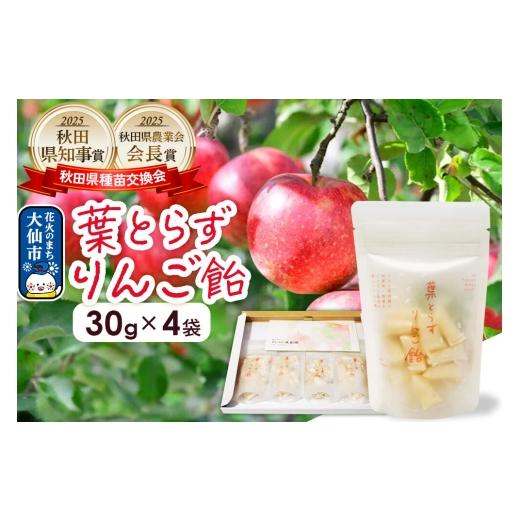 ふるさと納税 飴(あめ) 秋田県 大仙市 葉とらずりんご飴(30g×4P) クロネコゆうパケット 秋田県 大仙市 あめ お菓子 林檎 キャンディ アップル スイーツ …
