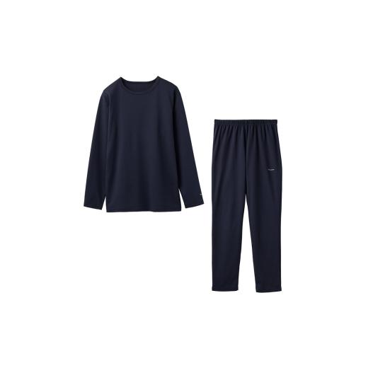 ふるさと納税 服 男 神奈川県 厚木市 コンフォートポンチ セットアップ（メンズ）ネイビーL ／ ルームウェア 部屋着 リカバリーウェア きれいめ コットンポリ…の画像