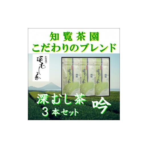 ふるさと納税 お茶類 鹿児島県 南九州市 自宅用 知覧茶園の深むし茶「吟」3本セット 1740741