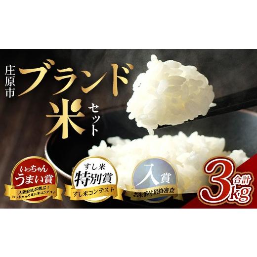 ふるさと納税 米 広島県 庄原市 庄原市ブランド米セット 3kg | 1kg×3袋 合計3キロ 里山の夢 東城米 西城川源流米 比婆の神米 食べ比べセット
