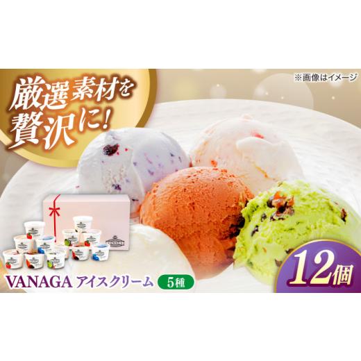 ふるさと納税 菓子 アイス 島根県 雲南市 お中元対象 アイスクリーム ご褒美アイスにぴったり VANAGA 5種類のアイスクリーム12個入 アイス バニラ ストロベリ…