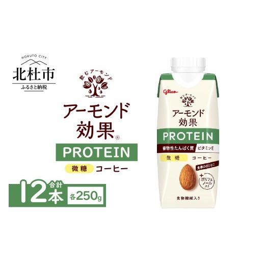 ふるさと納税 飲料類 山梨県 北杜市 アーモンド効果?PROTEIN コーヒー 微糖 250g×12本 コーヒー 微糖
