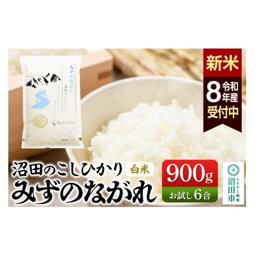 ふるさと納税 米 コシヒカリ 群馬県 沼田市 [令和8年産 新米予約]沼田のこしひかり「みずのながれ」お試し六合 900g 群馬県沼田市産 精米 白米 コシヒカリ …