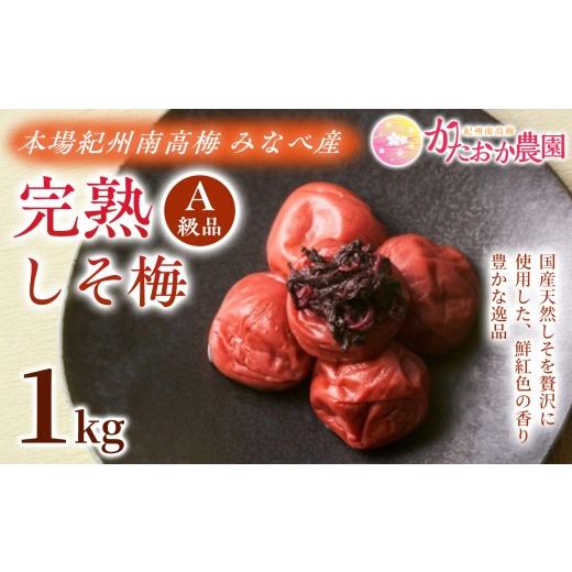ふるさと納税 加工品等 梅干 和歌山県 みなべ町 2026年7月以降発送予定 完熟しそ梅 塩分約18% 1kg 本場紀州南高梅|梅干し 梅干 紀州南高梅 しそ梅 A級品 無…