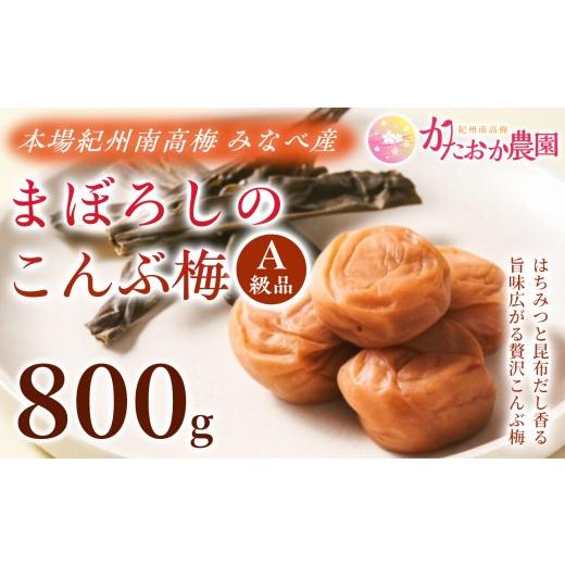 ふるさと納税 加工品等 梅干 和歌山県 みなべ町 2026年 10月以降に発送予定 本場紀州南高梅 まぼろしのこんぶ梅 A級品 塩分約10% 800g|昆布梅 こんぶ梅 梅…