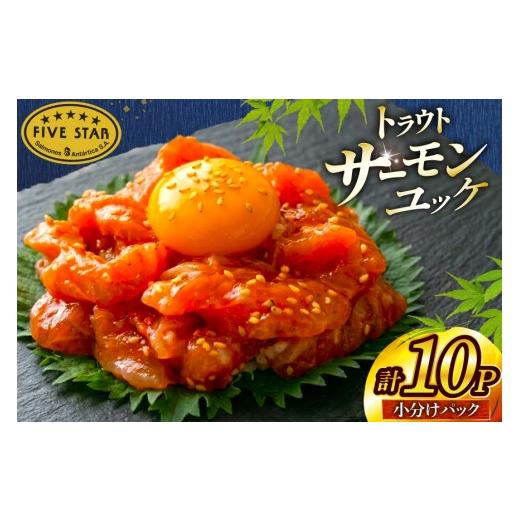 ふるさと納税 魚貝類 サーモン 宮城県 気仙沼市 サーモン FIVE STAR ブランド サーモンユッケ 10パック セット カネダイ 宮城県 気仙沼市 20566147 魚 魚介類…