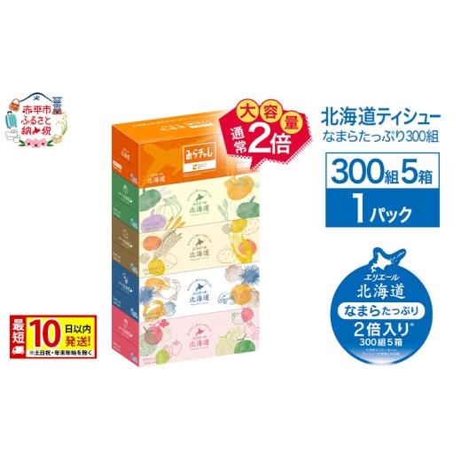 ふるさと納税 雑貨・日用品 北海道 赤平市 エリエール 北海道ティシュー 300組 5箱×1パック なまらたっぷり 大容量 最短 10日以内 最短配送 ボックスティシュ…