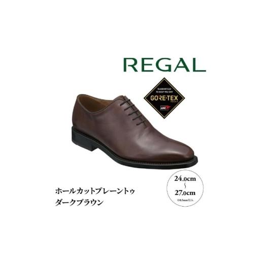 ふるさと納税 ファッション 靴 千葉県 柏市 REGALリーガル紳士ビジネスシューズ 217S ホールカットプレーントゥ 柏市産モデル ダークブラウン ゴアテックス 21…