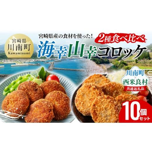 ふるさと納税 肉 揚げ物 宮崎県 川南町 宮崎県産の食材を使った 海幸山幸コロッケ2種食べ比べ 計10個 コロッケ 肉 魚 野菜 10個食べ比べセット