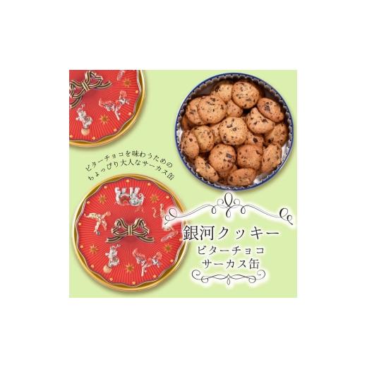 ふるさと納税 焼菓子・チョコレート クッキー 奈良県 大和郡山市 銀河クッキー ビターチョコ サーカス缶  