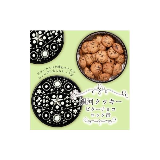 ふるさと納税 焼菓子・チョコレート クッキー 奈良県 大和郡山市 銀河クッキー ビターチョコ ロック缶  