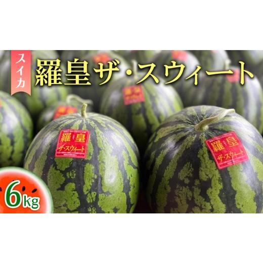 ふるさと納税 スイカ 茨城県 常総市 2026年産 スイカ 羅皇ザ・スウィート 6kg |茨城県産 産地直送 甘い あまい 2026年6月〜発送