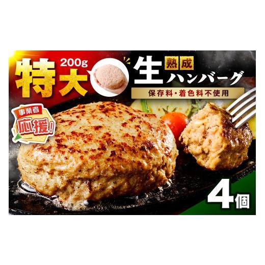 ふるさと納税 惣菜・レトルト 冷凍 大阪府 泉南市 無添加 食べ応え抜群 生ハンバーグ 200g 4個 ふるさと納税3.0 087D-090