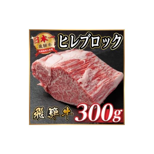 ふるさと納税 牛肉 岐阜県 羽島市 飛騨牛 ヒレブロック 約300g タレ付き 冷蔵便 A4〜A5等級黒毛和牛 1742489