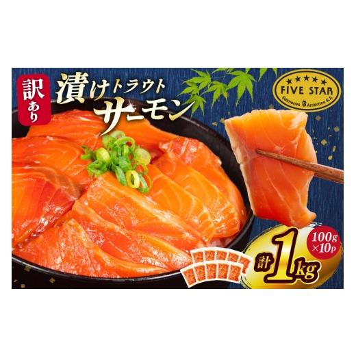 ふるさと納税 魚貝類 サーモン 宮城県 気仙沼市 FIVE STAR ブランド 訳あり サーモン トラウト 漬け 総重量 1kg 100g×10p カネダイ 宮城県 気仙沼市 20565453…