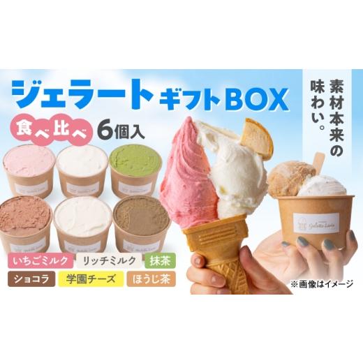 ふるさと納税 アイス・ヨーグルト ジェラート 島根県 松江市 ジェラートギフトBOX 6個入り (いちごミルク/リッチミルク/ショコラ/抹茶/ほうじ茶/学園チー…