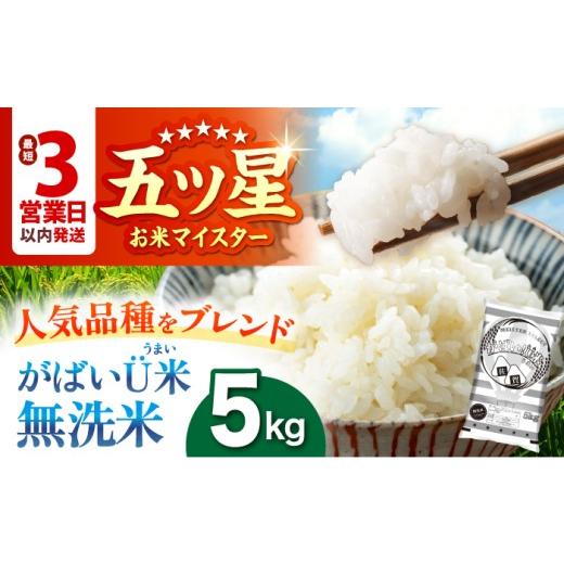 ふるさと納税 米 佐賀県 江北町 最短3営業日以内発送 がばいU米(うまい) 無洗米 5kg 大塚米穀店 HBL118 お米 人気 無洗米 おこめ ごはん 米 お米 白米 精米…