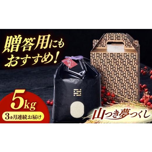 ふるさと納税 米 福岡県 築上町 黒箱 全3回定期便 農薬 を使わずに育てた 山つき 夢つくし 5kg 築上町 / itoshimacco / 株式会社やました ABEX014-2 黒箱