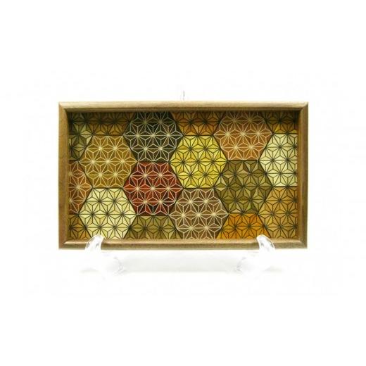 ふるさと納税 木工品・竹工品 神奈川県 小田原市 箱根寄木細工 受け皿(小物トレー)亀甲 亀甲