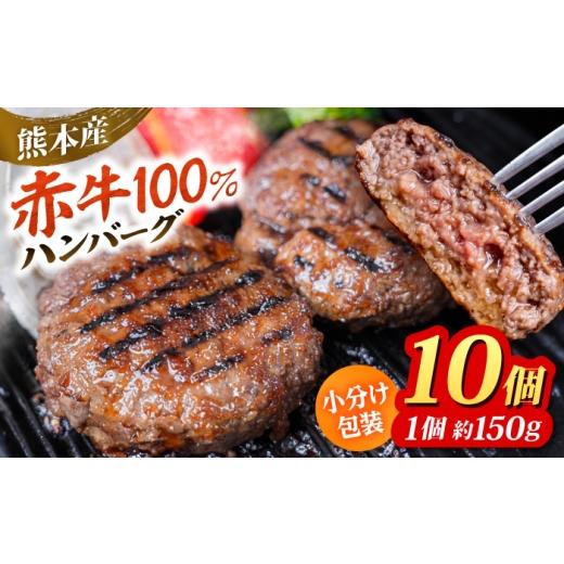 ふるさと納税 牛肉 ハンバーグ 熊本県 合志市 赤牛ハンバーグ 約150g×10個 計約1.5kg 和牛 ハンバーグ 小分け 冷凍 惣菜 牛肉 あか牛 阿蘇牧場