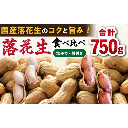 ふるさと納税 豆類 落花生 長崎県 大村市 落花生 2種食べ比べセット 計750g(茹で500g・殻付き250g)