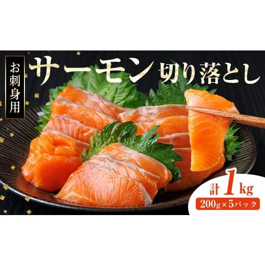 ふるさと納税 魚貝類 鮭 宮崎県 門川町 お刺身用 サーモン切り落とし (計1kg) 鮭 小分け 真空 パック 冷凍 刺身 シャケ サケ 魚 魚介 漬け丼 海鮮丼 AW-116 丸…