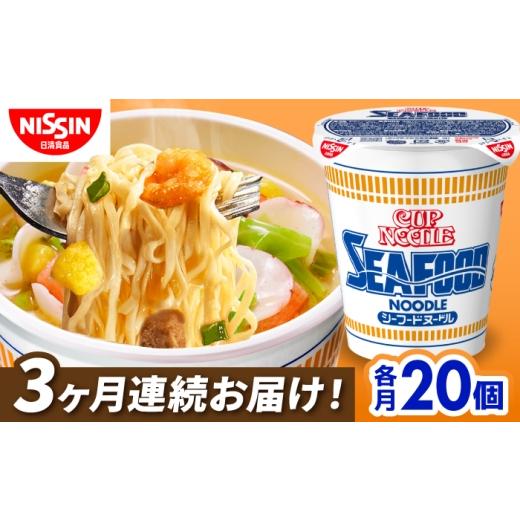 ふるさと納税 加工品等 レトルト 滋賀県 栗東市 3回定期便 カップヌードル シーフードヌードル(1ケース20食入) / シーフード カップラーメン カップ麺 イ…