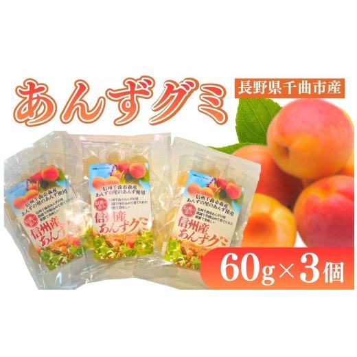 ふるさと納税 菓子 長野県 千曲市 信州 千曲市 森産 あんずグミ3個セット (60g×3個) | グミ 千曲市森産 アンズ 杏子 お菓子 長野県 千曲市 信州