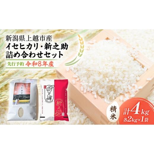ふるさと納税 米 新潟県 上越市 先行予約 令和8年 新潟県上越市産 奇跡の米 イセヒカリ(特別栽培米) 2kg と 新之助(特別栽培米) 2kg 食べ比べセット 米 お…