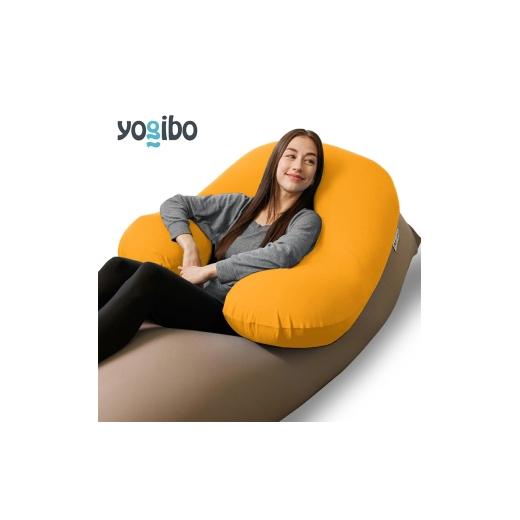 ふるさと納税 雑貨・日用品 インテリア 大阪府 岸和田市 ヨギボー サポート アンバーゴールド Yogibo Support 授乳クッション 背もたれ 肘置き U字型 ビーズク…