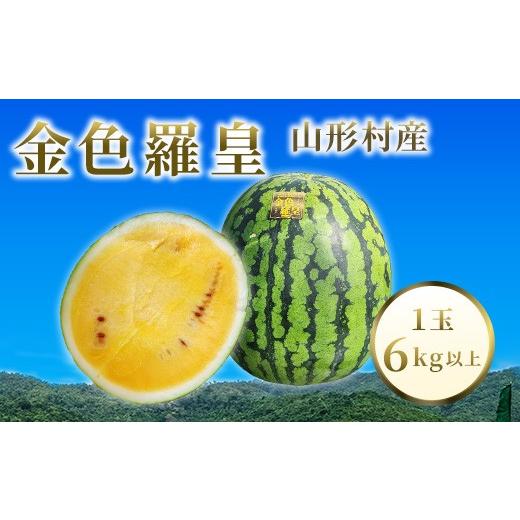 ふるさと納税 スイカ 長野県 山形村 山形村産 金色羅皇 1玉(6kg以上)中川農園 3218