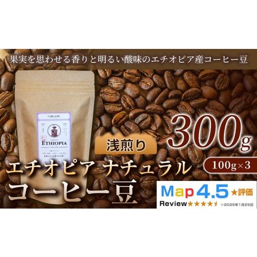 ふるさと納税 コーヒー コーヒー豆 埼玉県 加須市 エチオピア ナチュラル(100g×3袋)×1セット (100g×3袋)×1セット