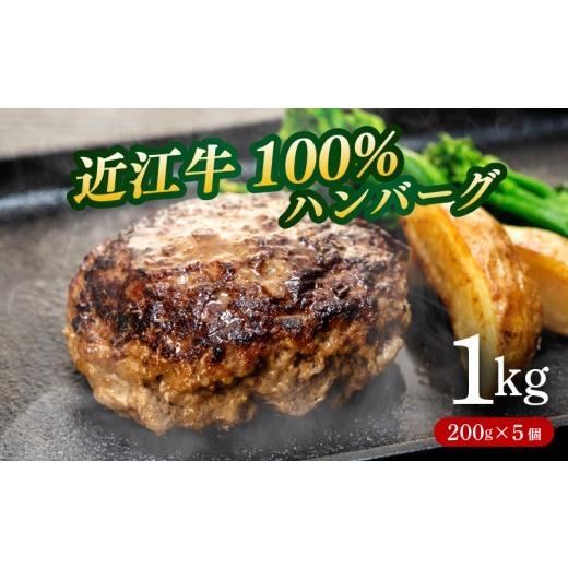 ふるさと納税 肉 滋賀県 竜王町 近江牛 100% ハンバーグ 200g×5個 計1kg 淡路島の玉ねぎ入り 冷凍 真空 小分け 個包装 肉汁 たっぷり 大容量 大きめ ハンバ…