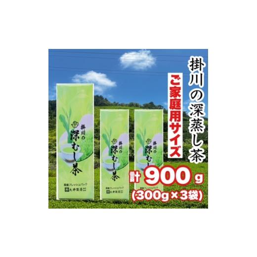 ふるさと納税 お茶類 静岡県 掛川市 ご家庭用 深蒸し掛川茶 掛川最高有段者の大井丈司監修 300g×3袋 合計900g 1743893