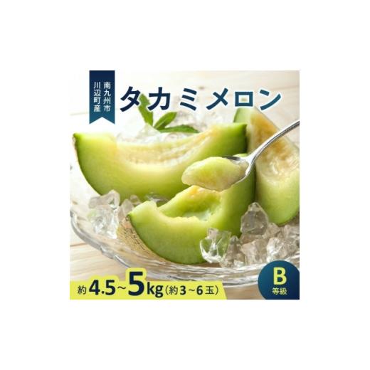 ふるさと納税 メロン 鹿児島県 南九州市 南九州市産タカミメロンB等級 約4.5〜5kg 1743556