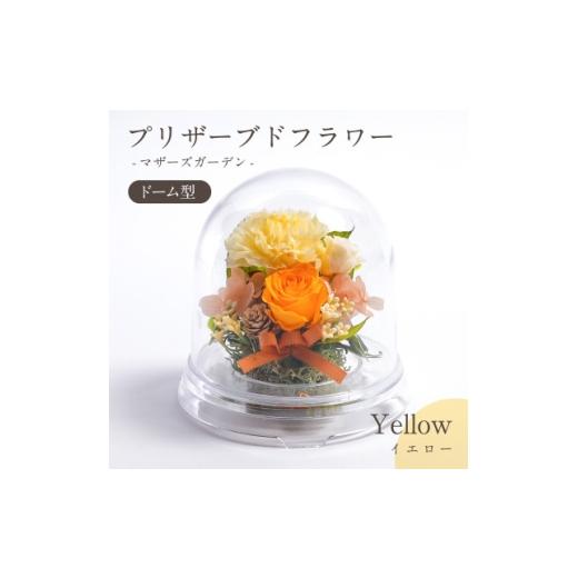 ふるさと納税 雑貨・日用品 花 岐阜県 羽島市 プリザーブドフラワー ドーム型アレンジ マザーズガーデン(イエロー) 1745790