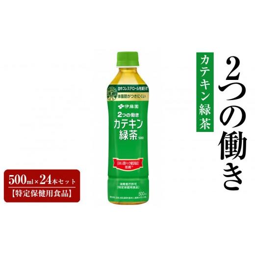 ふるさと納税 お茶類 緑茶(飲料) 静岡県 御前崎市 PET 2つの働きカテキン緑茶 500ml×24本セット 特定保健用食品