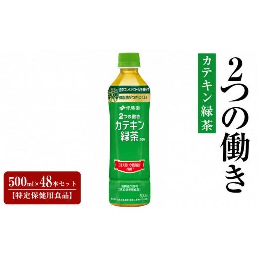 ふるさと納税 お茶類 緑茶（飲料） 静岡県 御前崎市 PET 2つの働きカテキン緑茶500ml×48本セット 特定保健用食品_1