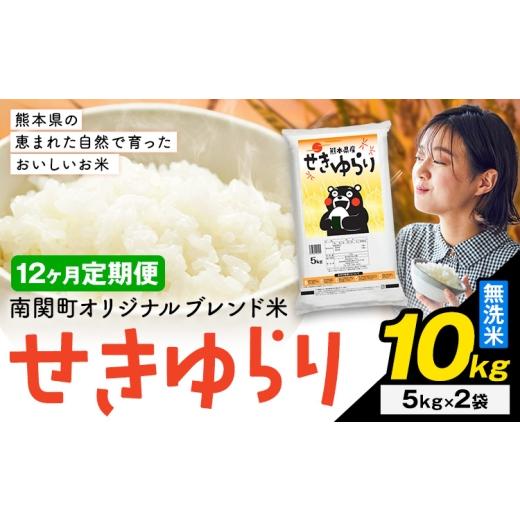 ふるさと納税 無洗米 熊本県 南関町 12ヶ月定期便 米 南関町 せきゆらり 無洗米 10kg[お申込み翌月から出荷]熊本県産 国産 無洗米 こめ コメ 10キロ