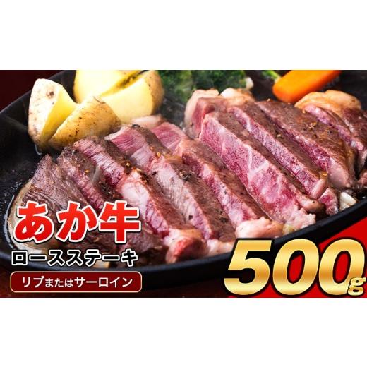 ふるさと納税 牛肉 ロース 熊本県 南関町 あか牛(褐色和種)ロースステーキ (リブまたはサーロイン) 250g×2 500g 熊本県産 肉 和牛 牛肉 赤牛 あかうし リブ…